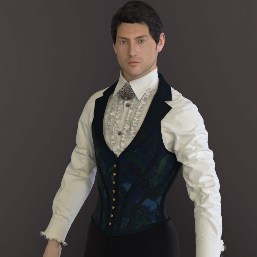 victorian male corset vest