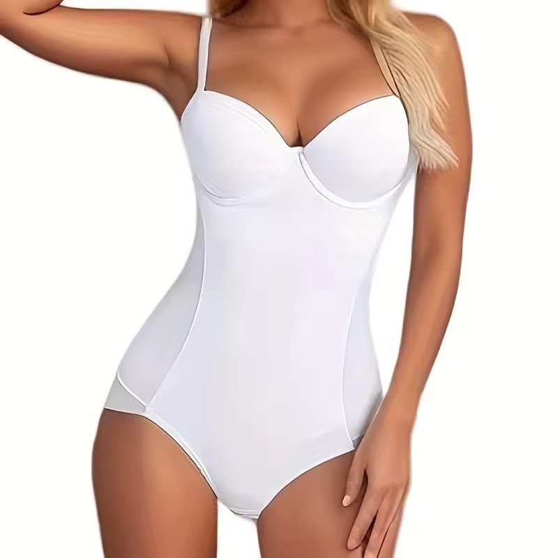 white shapewear bodysuit