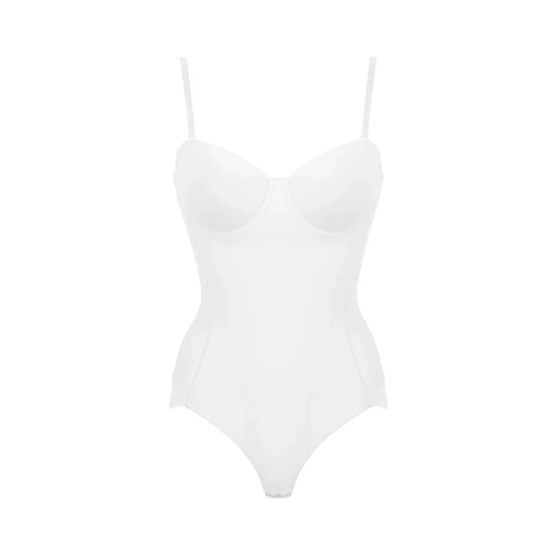 white shapewear bodysuit